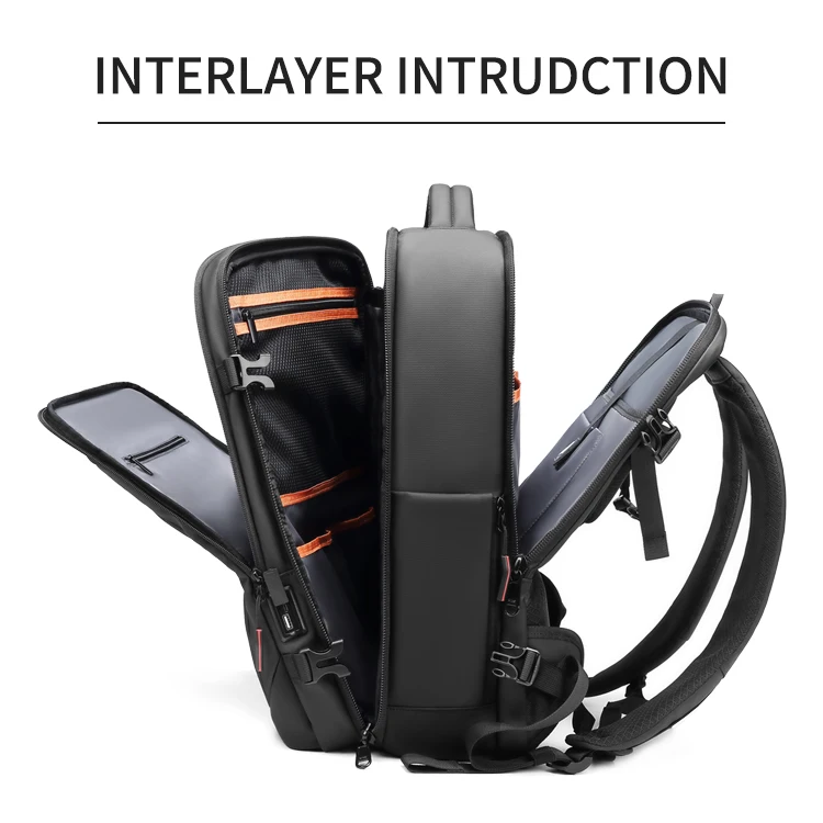 plain black backpack for men travel carry on everyday backpack men bolsa mochila