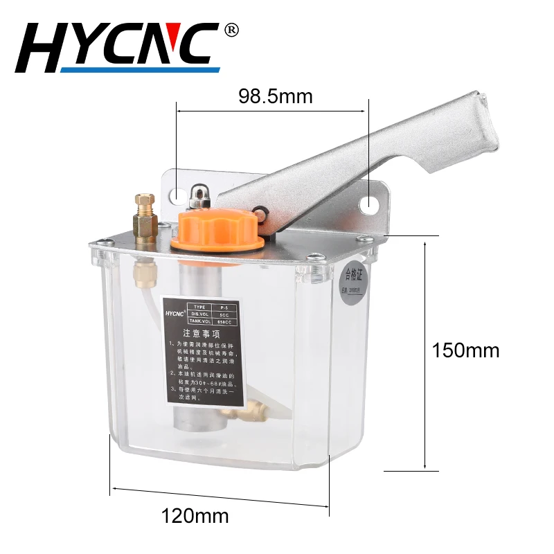 Hongyang Cnc Oil Pump Piston Pump Thin Oil Resistance Manual Lubricator Hand Pressure Type Lubrication Pumps In Stock