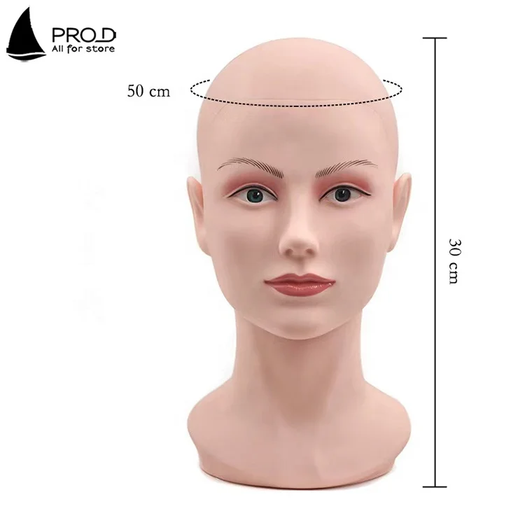 Factory Sale Lifelike Plastic Skin Color Man Head Mannequin For Kids