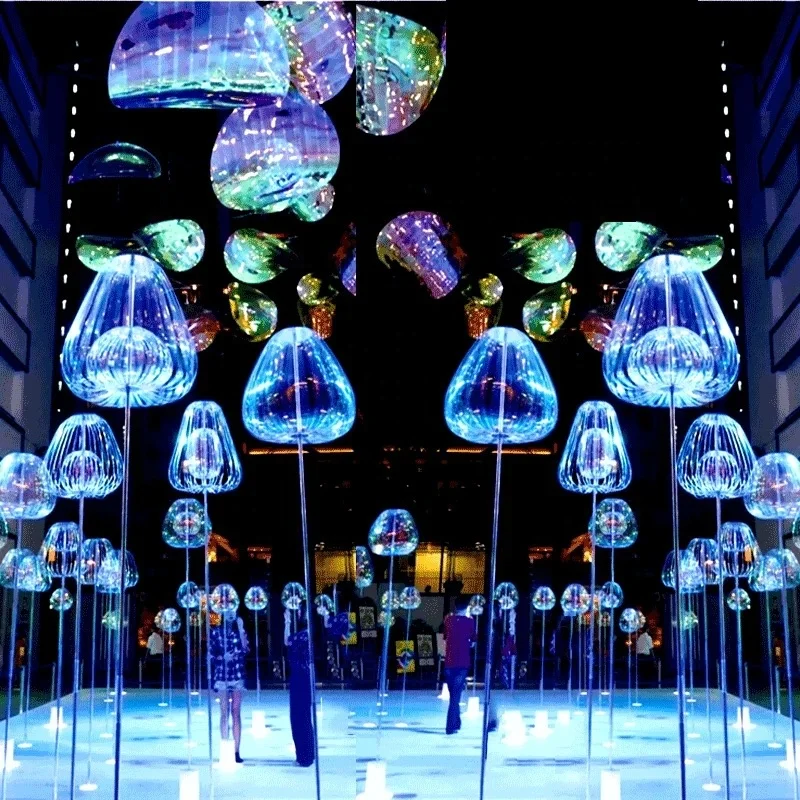 Light Show 3d Led Avatar Jellyfish Balloon Motif Landscape Festival Exterior Waterproof Christmas Decoration Plaza Lights