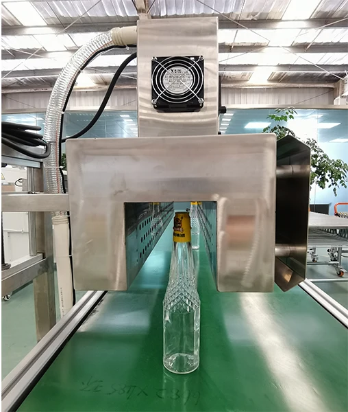 High quality manufactory Automatic bottle neck heat shrink tunnel wrapping packing machine