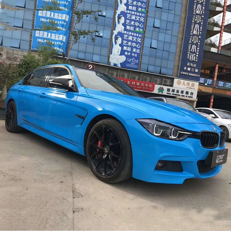 Crystal Ice Cream Blue Car Vinyl Wrap Air Self-adhesive Decoration Roll Film Vehicle Auto Stickers wrapping