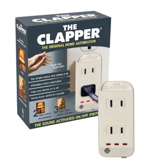 Original home automation voice-activated device, on/off light switch, clap detection - kitchen bedroom TV appliances - 120v wall