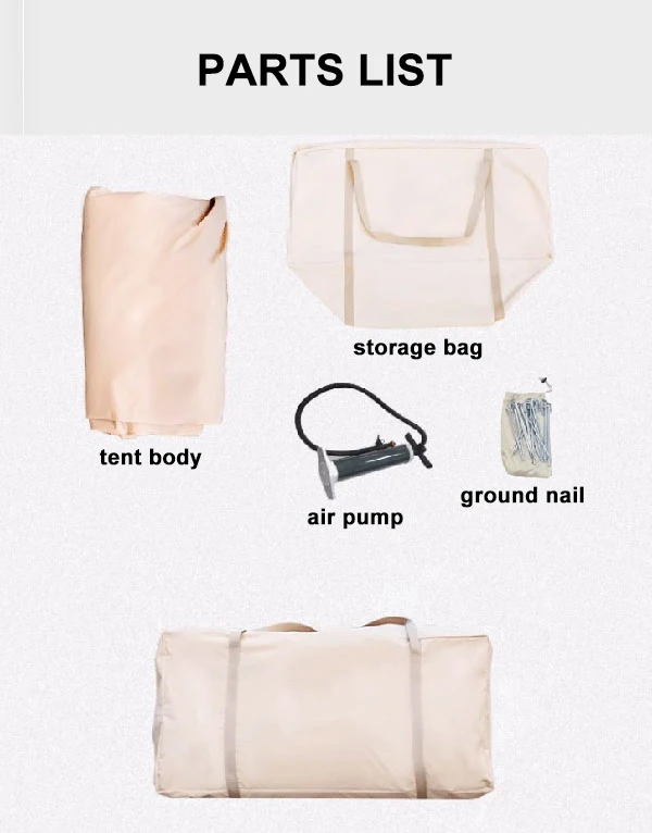 GINLOE Outdoor Inflatable Air Tent Automatically Builds Windproof and Rainproof nordic Camping Shelter