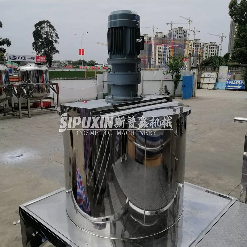 500 Liters cosmetic cream mixing equipment shampoo heated mixing tank