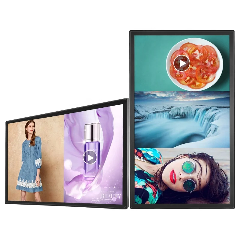 60 inch wall mount touch screen display digital kiosk board indoor led signage for shopping mall