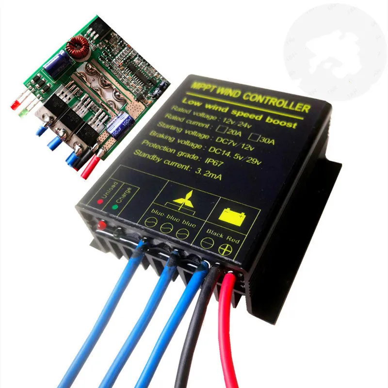 2023 High Quality 12v/24v AUTO Low Wind Speed Boost Water Proof MPPT mppt controller wind turbine Wind Charge Controller