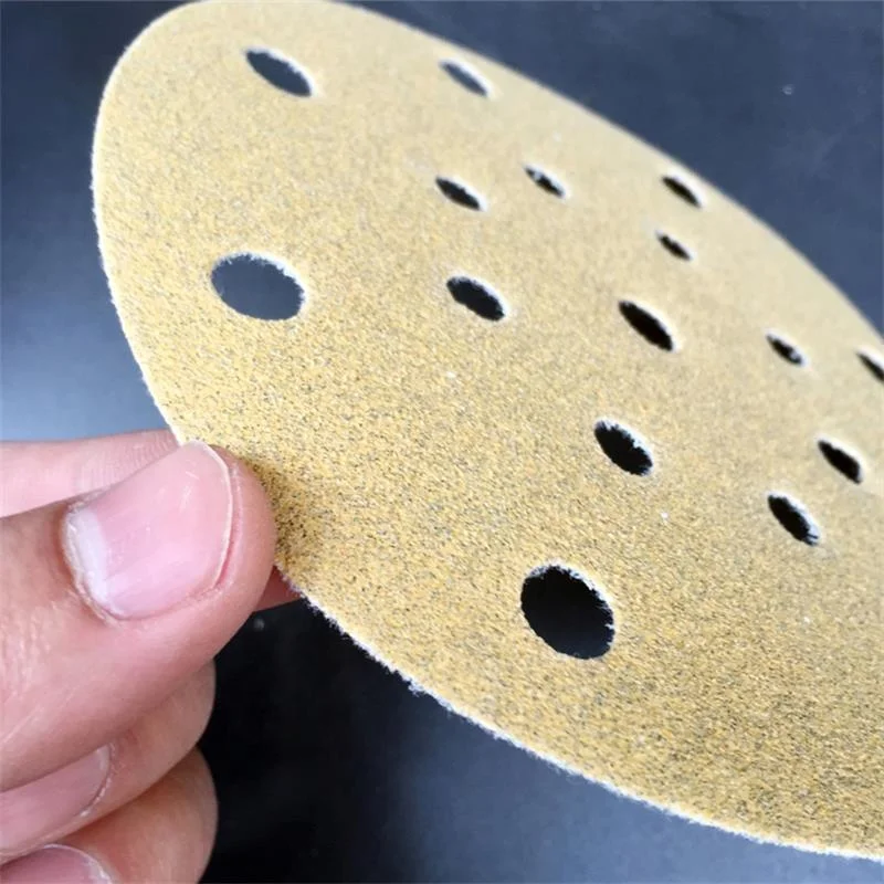 100 Pieces Of 3m 6 Inch 17-hole Sandpaper Car Putty Grinder Round Flocking 150mm