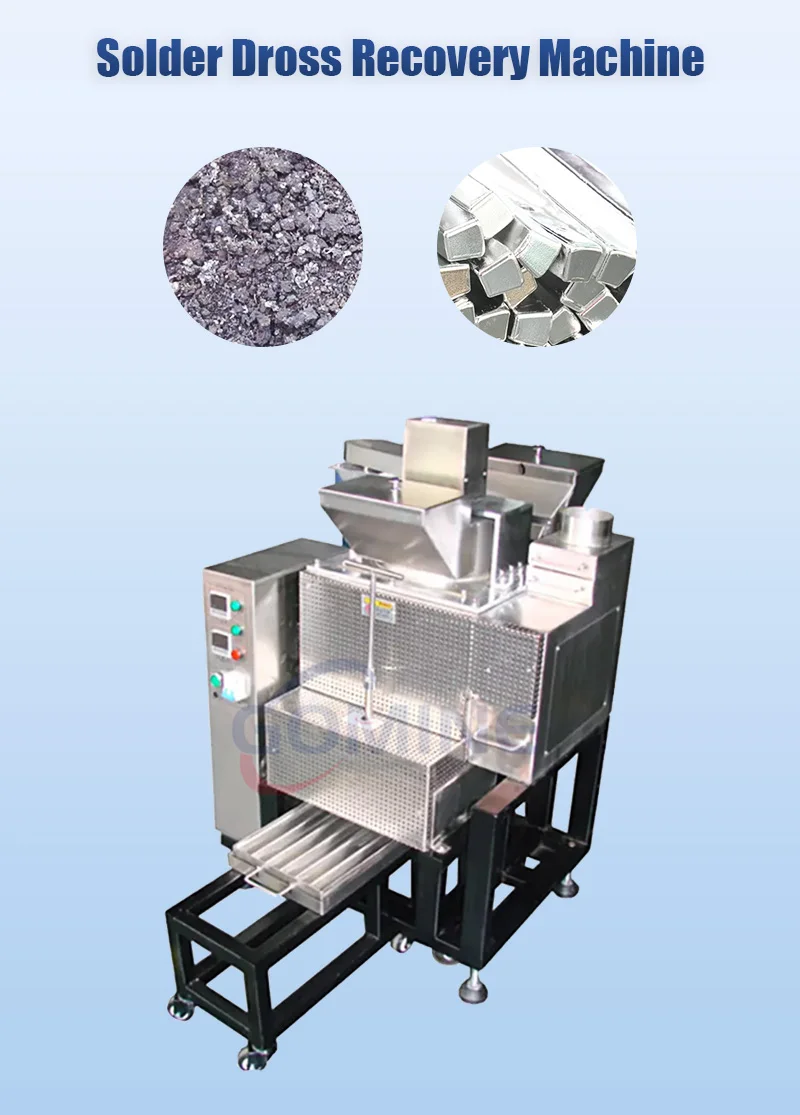 High efficiency solder dross recovery machine for separating Waste Tin Solder Dross