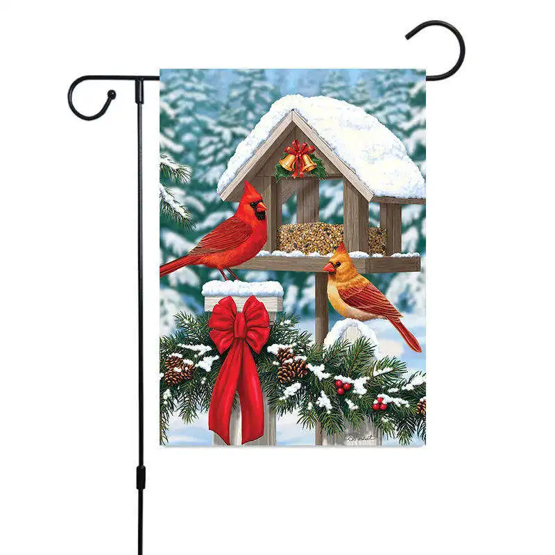 Huiyi Christmas Garden Flag Double Sided Holiday Yard Decorative Flag