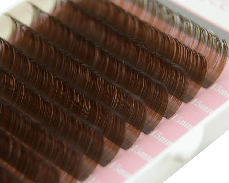 Real handmade 3d mink privte label brown eyelash extension J B C D curl