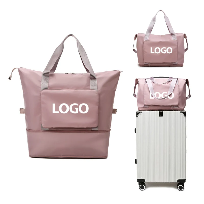 vietnam supplier custom large capacity storage carrying gym bags for women foldable hand luggage travel bag