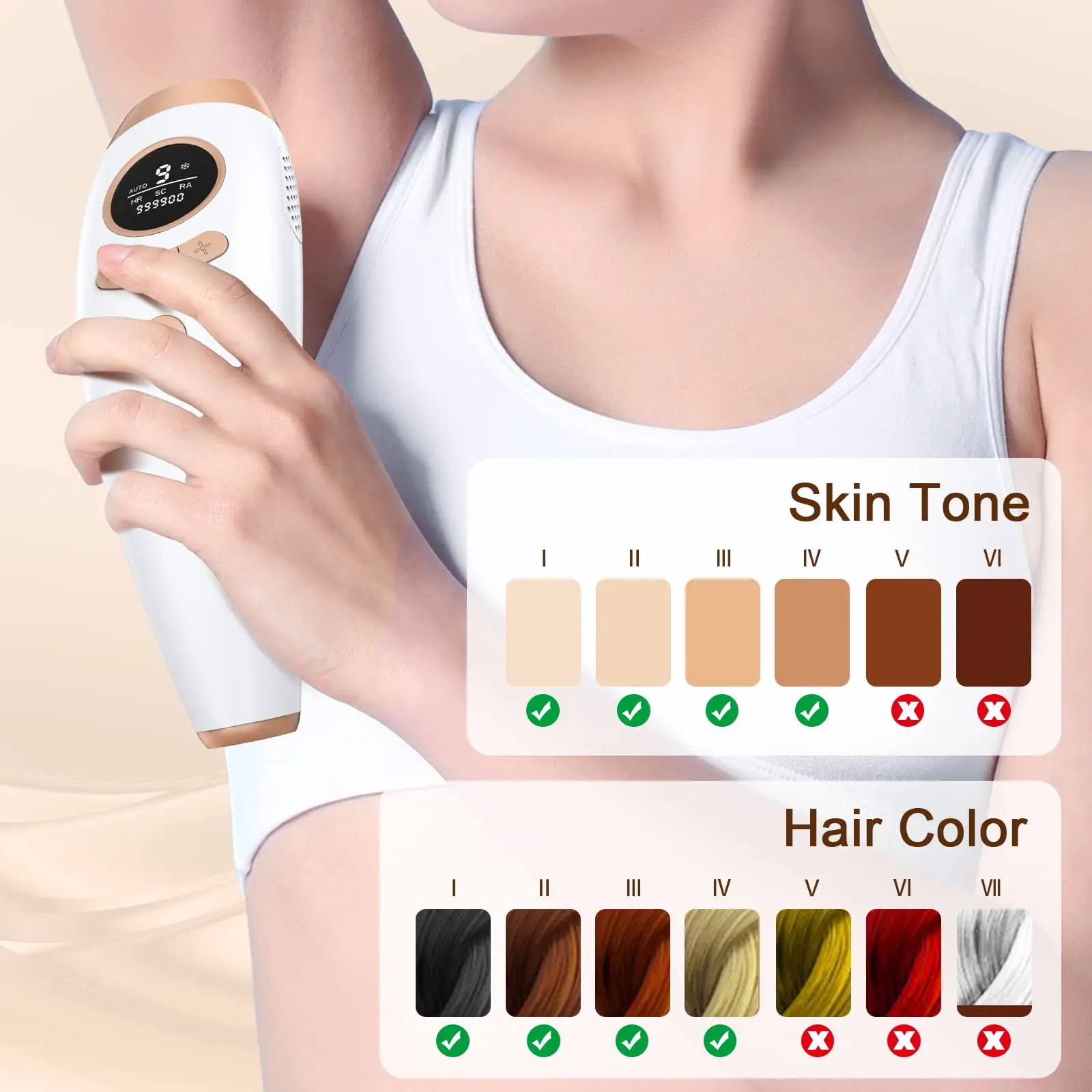 Home use IPL Professional Female Epilator IPL Pulsed Light Laser Long-term Painless IPL Hair Removal