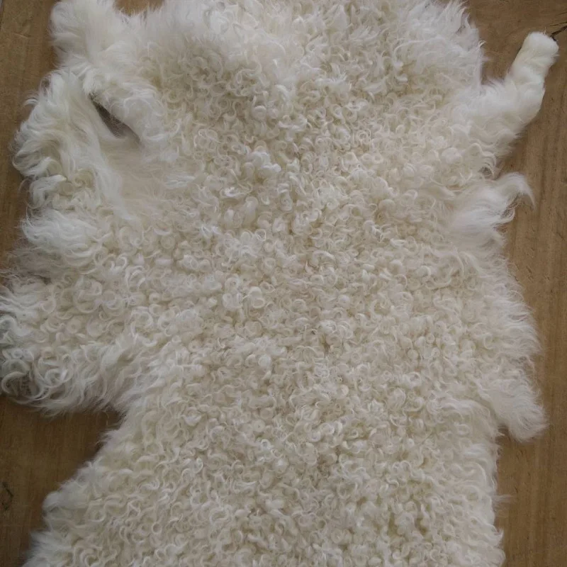 factory Professional custom color sheep skin shearling fur Plate