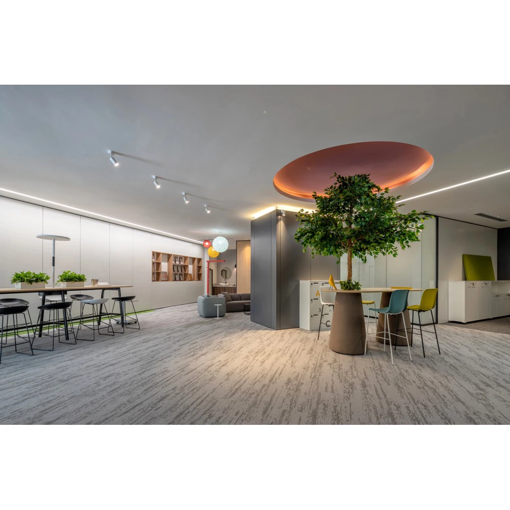 FlexSpace office aluminum glass partition wall single panel with steel hinge PVDF Gloden handle swing door