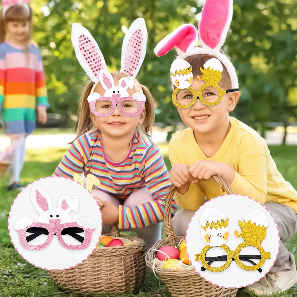 New Easter Party Decoration Glasses Children's Rabbit Day Gnome Glasses Photo Props Birthday Party Photo Shoot Easter Gift