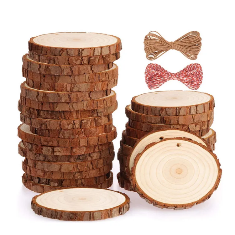 Необработанные натуральные круглые квадратные звезды пустые деревянные диски кусочки