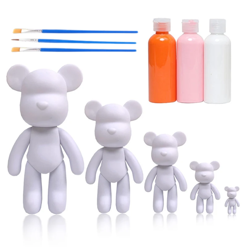 Wholesale Factory-DiY Resin Fluid Bear Sculpture Kit Handmade 6.5cm 8cm 18cm 23cm 33cm 53cm Fluid Art Animals Crafts Anime Theme