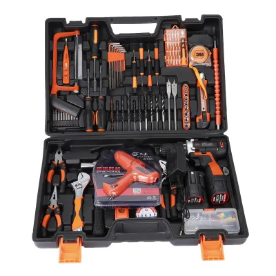 
Household screw driver 12V lithium electric drill tools hardware Multifunctional maintenance tool electric drill set 