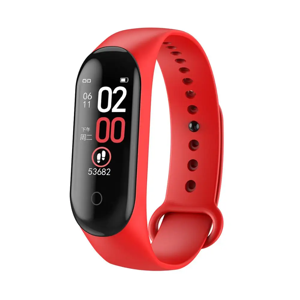 
M4 Smart Bracelet, 2019 Newest Waterproof Heart Rate Monitor Smart Wristband Watch M4 Fitness Tracker Band 