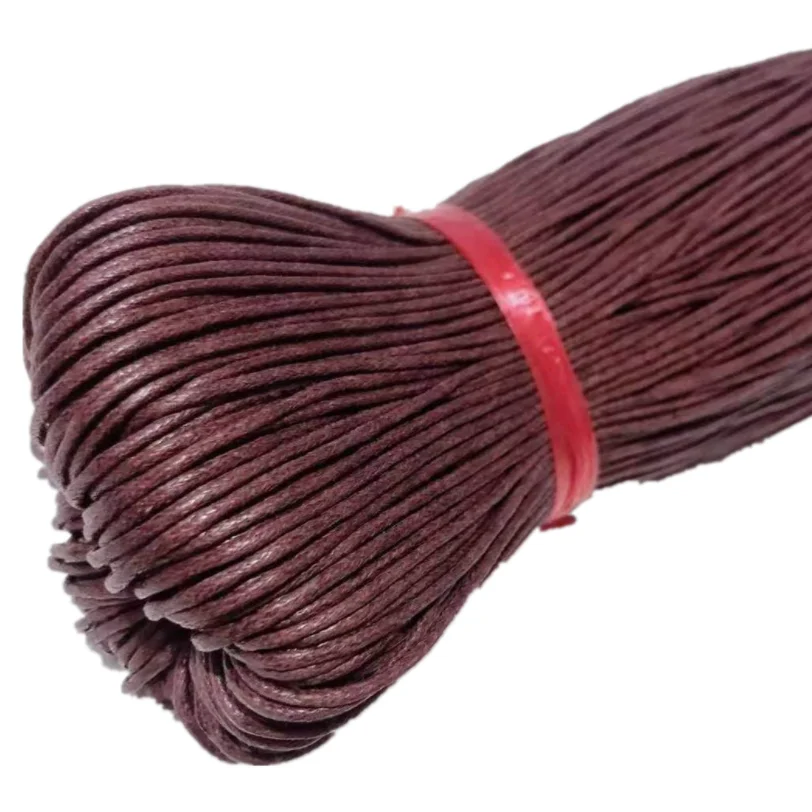 Factory Wholesale 1.0mm 40meters/roll DIY Colorful Waxed Cord Rope Thread String Strap Necklace Rope for Jewelry Making
