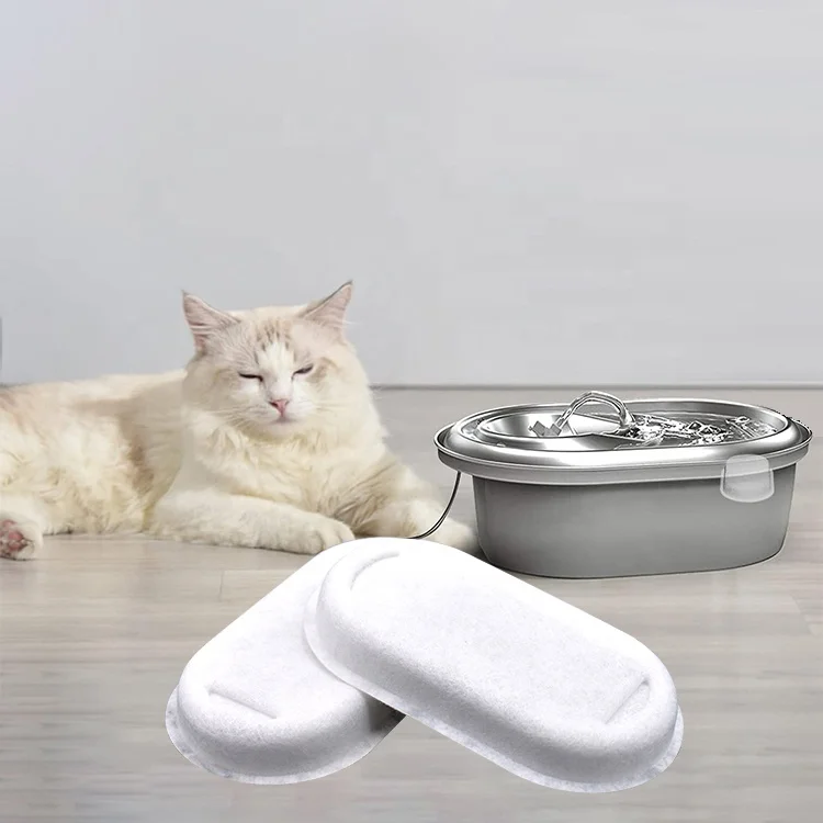 Cat Water Fountain Filter, Replacement Carbon Filter for Stainless Steel Pet Water Fountain, Dog Water Fountain