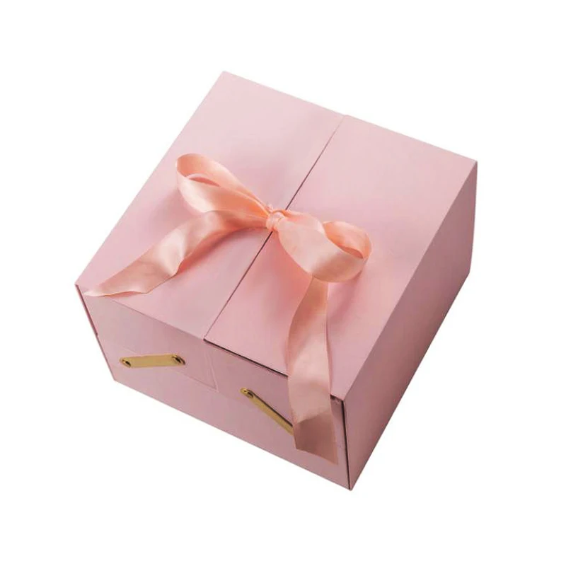 
Natural Rose Flower Posies Bouquet Custom Large Luxury Florist Gift Box 