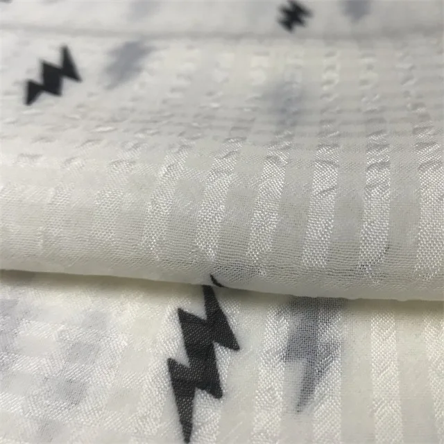 
Is Suitable for Clothes Printed Fabric Chiffon Wrinkle Jacquard Factory Direct Polyester Polyester Silver Silk Fabric Woven 