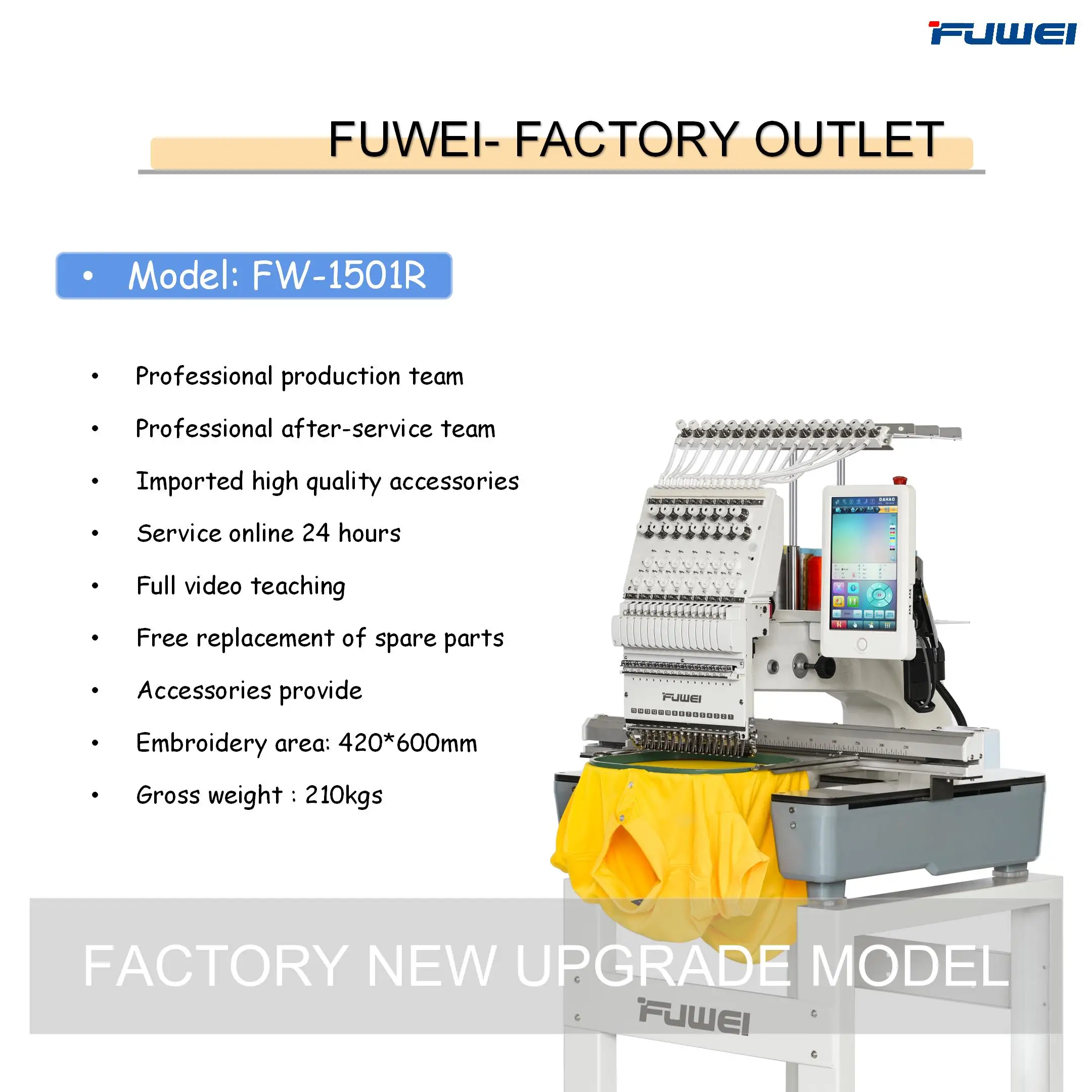 fuwei Newest single head computerized embroidery shoe machine with cap device with cheap price