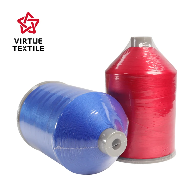 100% Polyester Textured Yarn /Thread hilos de coser TKT30 60 120  150D/3 250D/2 420D/3 Overlocking / DTY for light weight fabric