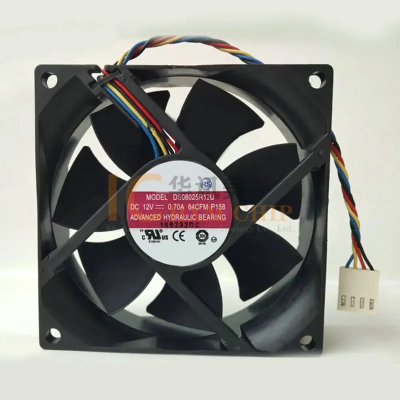 DS08025R12U 8 см DC12V 0.7A 4-проводной/контактный PWM Вентилятор охлаждения ЦП шасси