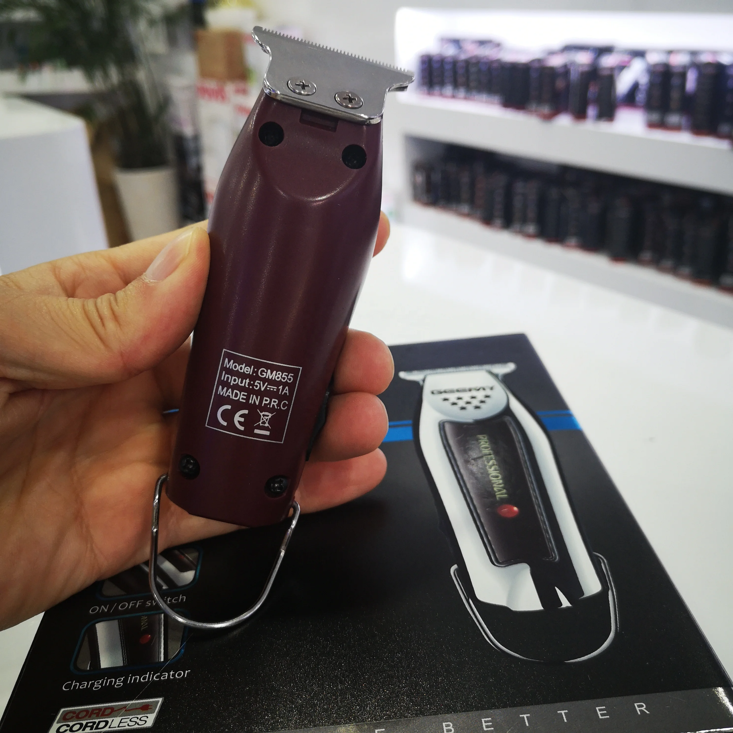  Оригинальный GEEMY GM855 профессиональная перезаряжаемая Триммер для волос электрическая машинка стрижки триммер микро
