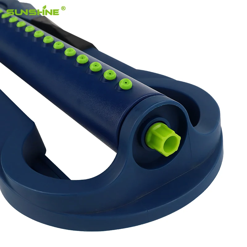 SUNSHINE Oscillating Lawn Sprinkler Plastic Base 19 Holes Water Even Coverage and Spray Pattern Easy Maintenance