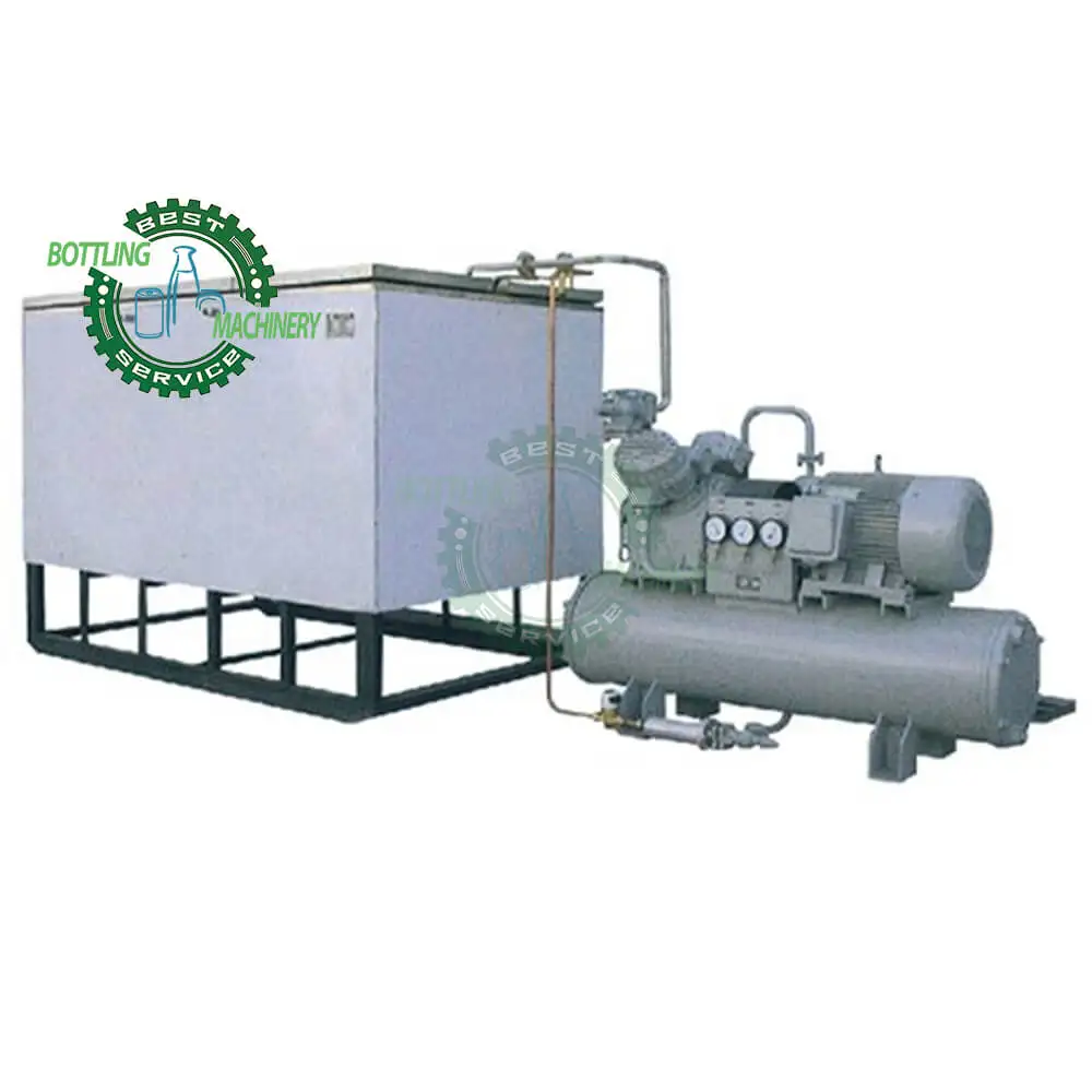 Drink chilling tank water-cooled Industrial 40~380HP water cooled screw chilling equipment for carbonated soft drink beer