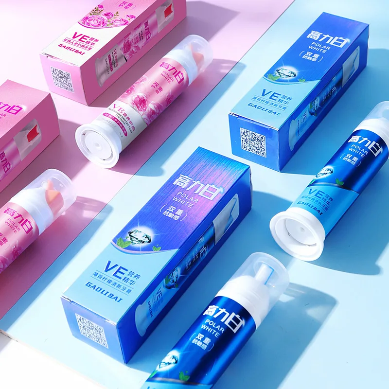 Wholesale Vitamin E Nutrition Dual Anti-Sensitive Mint Lemon Rose Ginseng Remove Stains Toothpaste