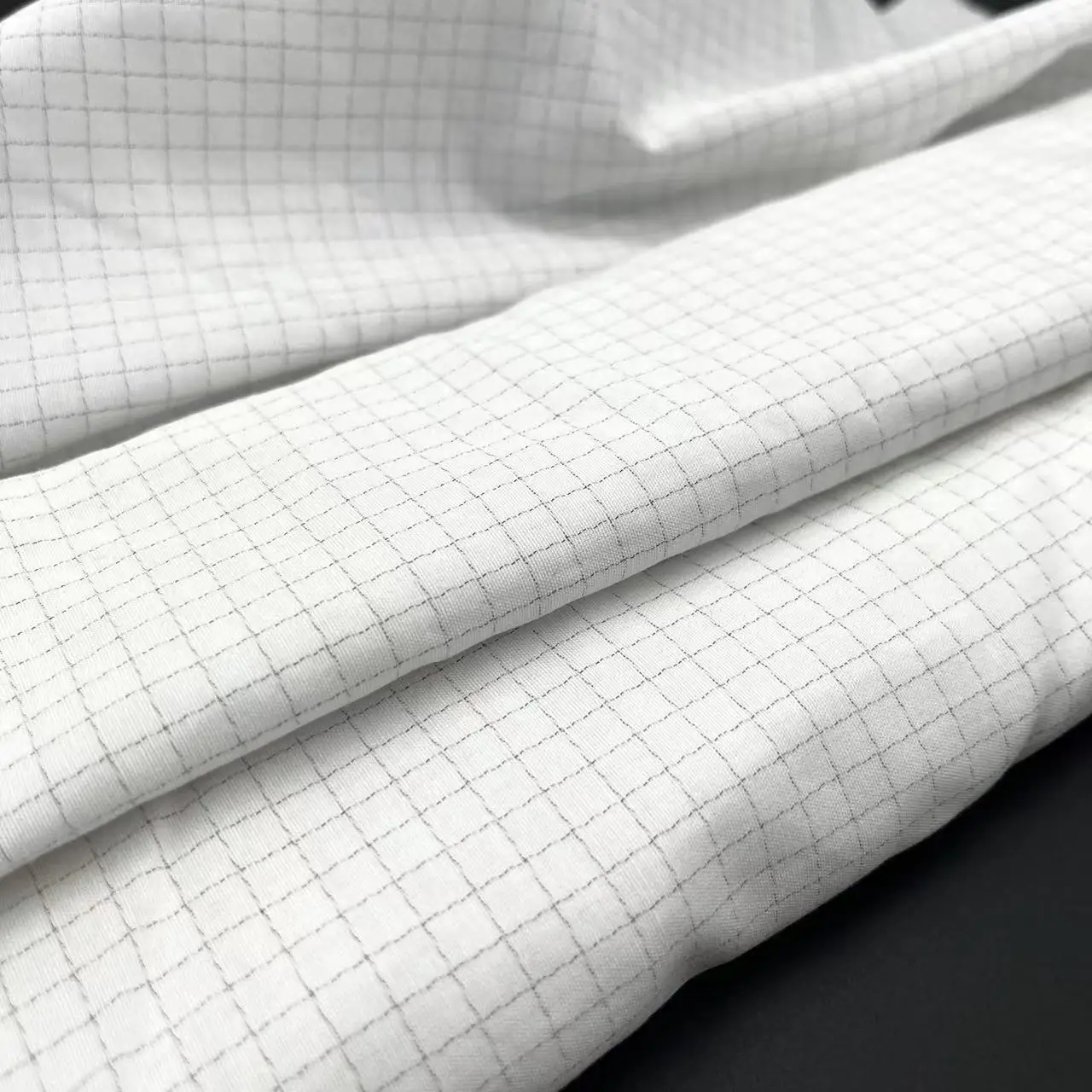 Factory Cloth 230CM ESD 5mm Grid Anti-Static Cotton Carbon Fiber Fabric For Sheet Home Textile