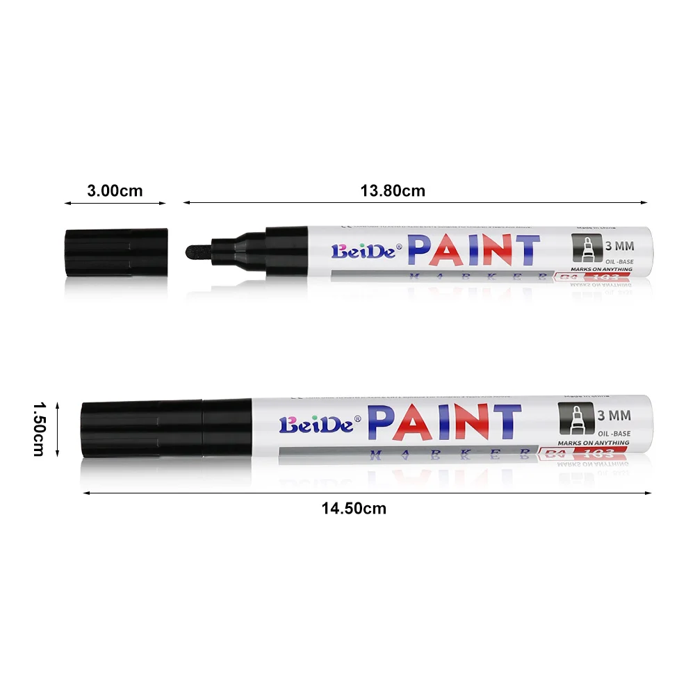 Non-toxic oil-based ink paint marker pens permanent fabric paint pen for car tire  metal glass