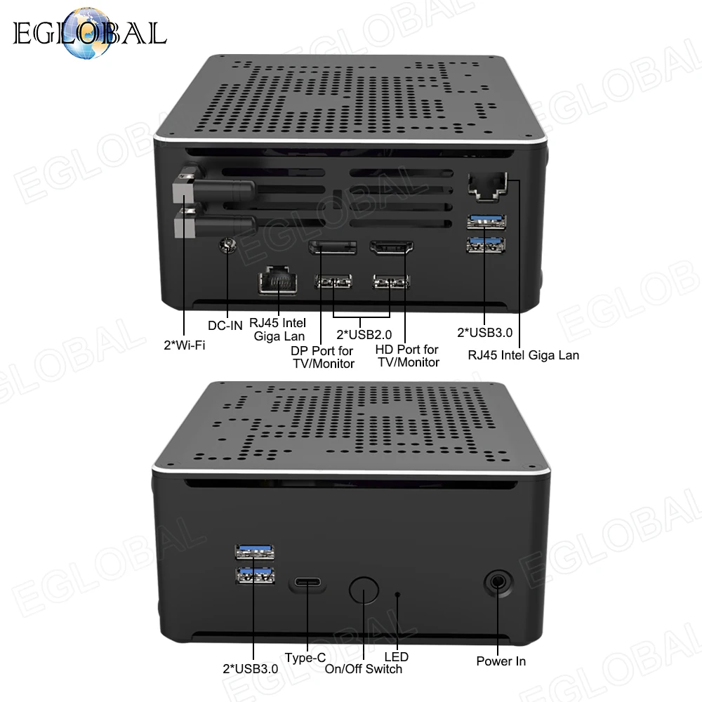 10th Gen Nuc i7 10750H i9 9880H 6 Core i5 Mini PC 2 Lan Win10 2*DDR4 2*M.2 NVME AC WiFi Gaming Desktop Computer 4K DP HD