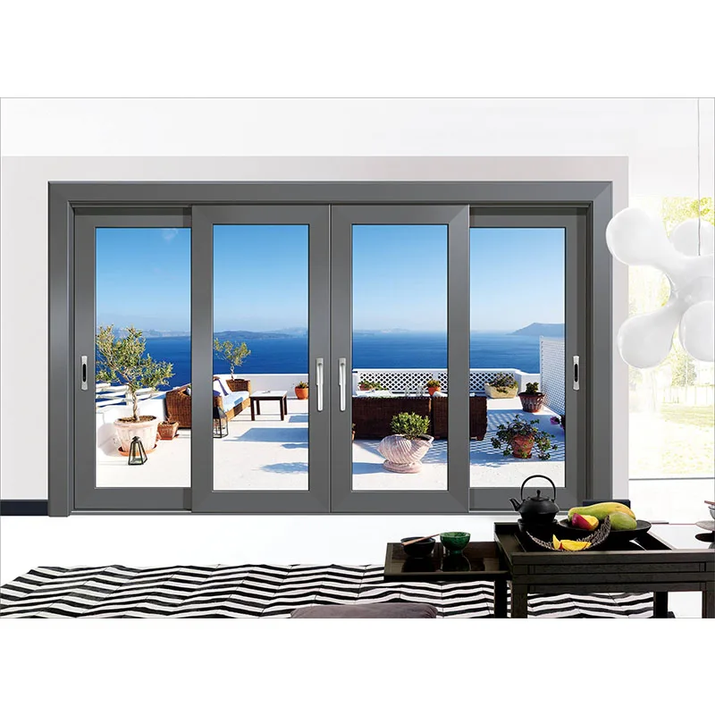 
latest designs economic noise reduction large glass aluminium sliding door system for living room 