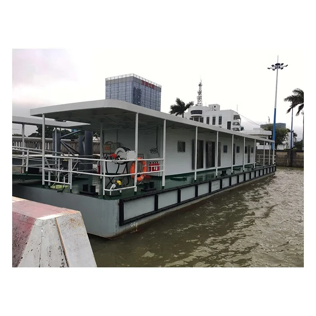 25M Mooring Boat Pontoon Boat for Berthing House Boat Port Office Floating Platform Sea House