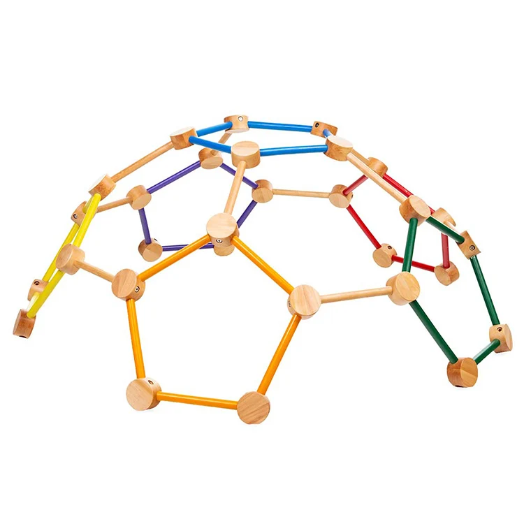 Building Blocks Fort Building Kits Wooden Indoor Climbing Dome with best quality