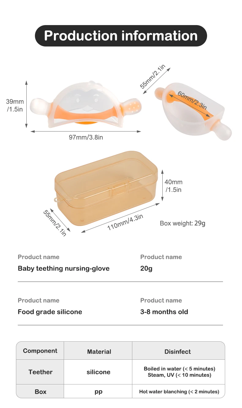 Penguin Baby Anti-bite Gloves New Design Toddle Teether Soft Safety Bebe Teething Toy For Dentition Stage
