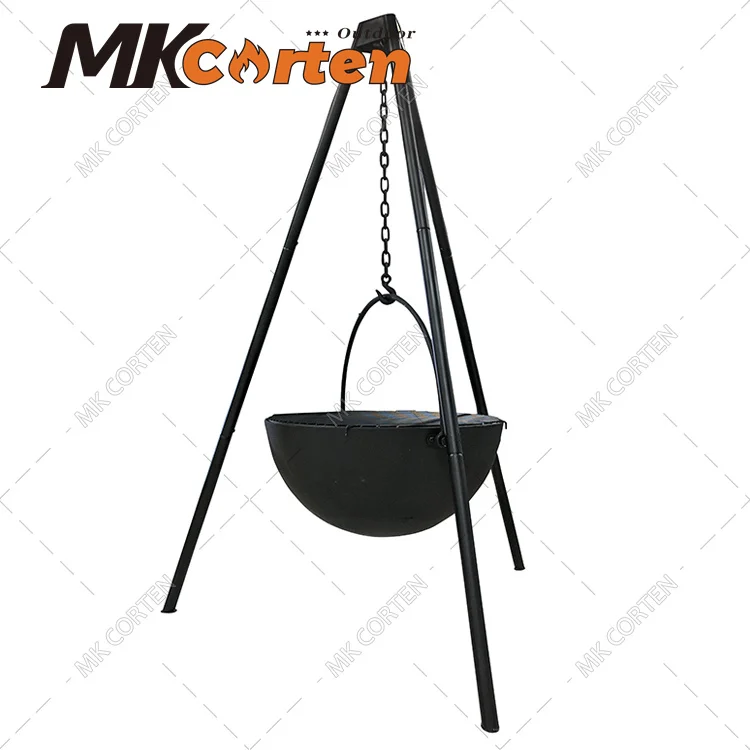 Adjustable Height bbq Tools Portable Barbecue Hanging Tripod Grill