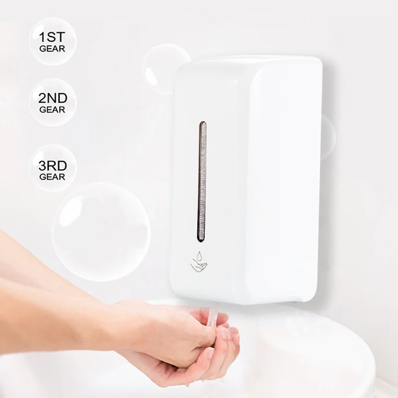 Luxury hotel 850ml ABS touch-free wall-mounted automatic soap dispenser sanitizer soap dispenser