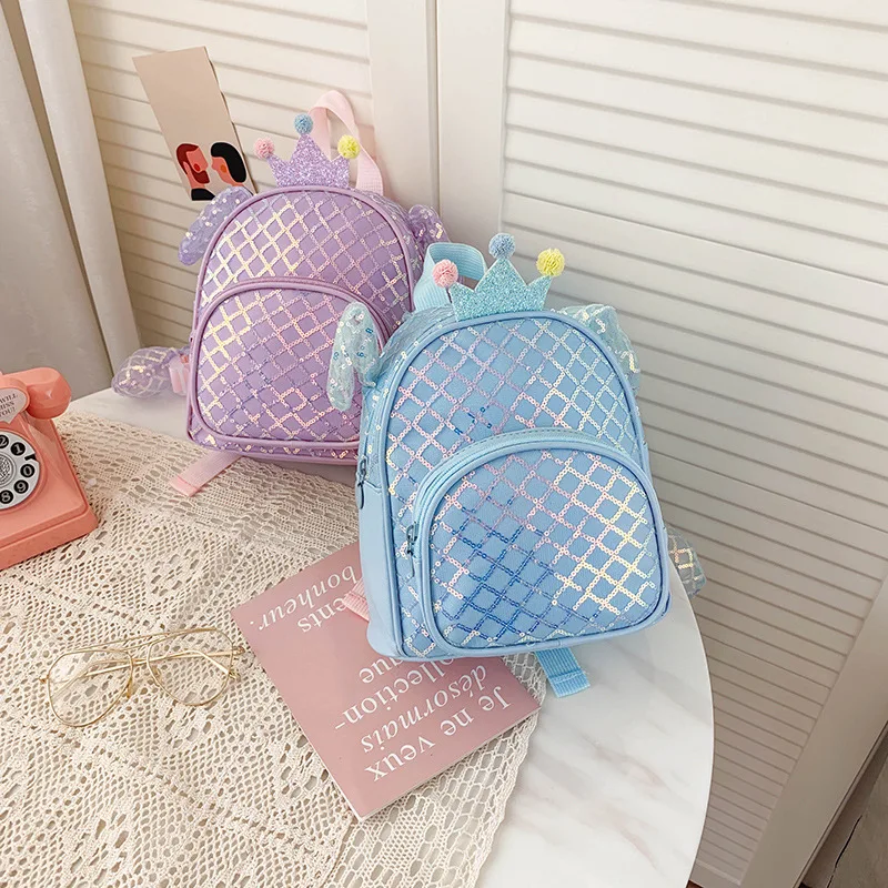Children bag 2022 new sequins mini lovely princess backpack western style girls backpack kindergarten kid school bag
