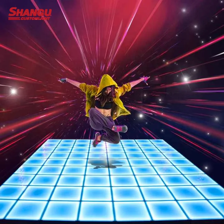 IP67 Outdoor RGB Dance Tiles Panels Portable Glass DMX RGB Color 3d Infinity Mirror Led Dance Floor