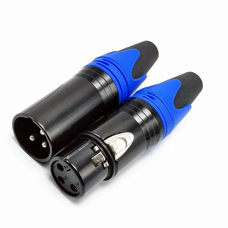 3 pin Connectors Plastic, black xlr in new type.