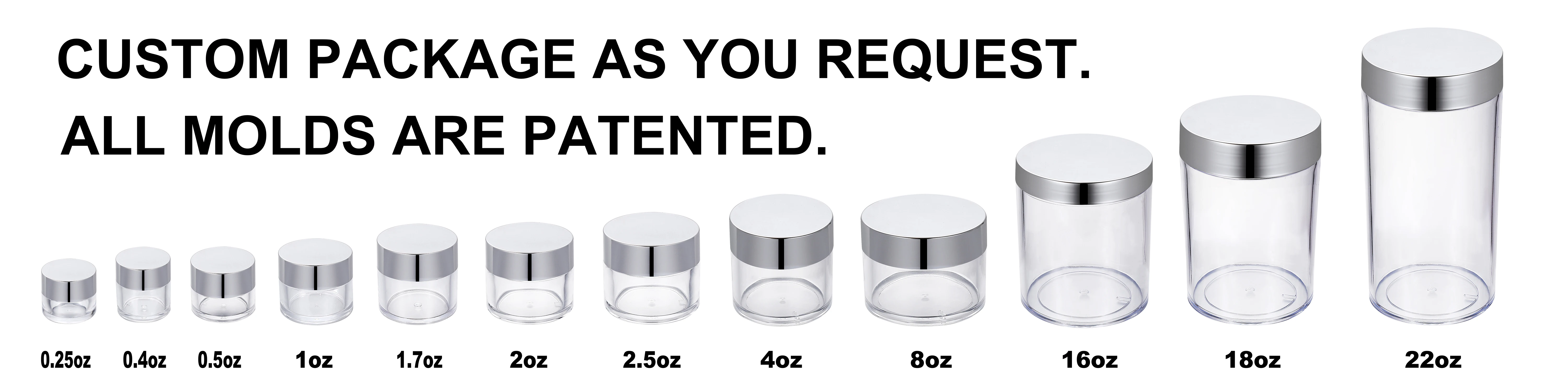 Factory Wholesale 1 oz Dip Powder Jar High Quality and Transparent Acrylic