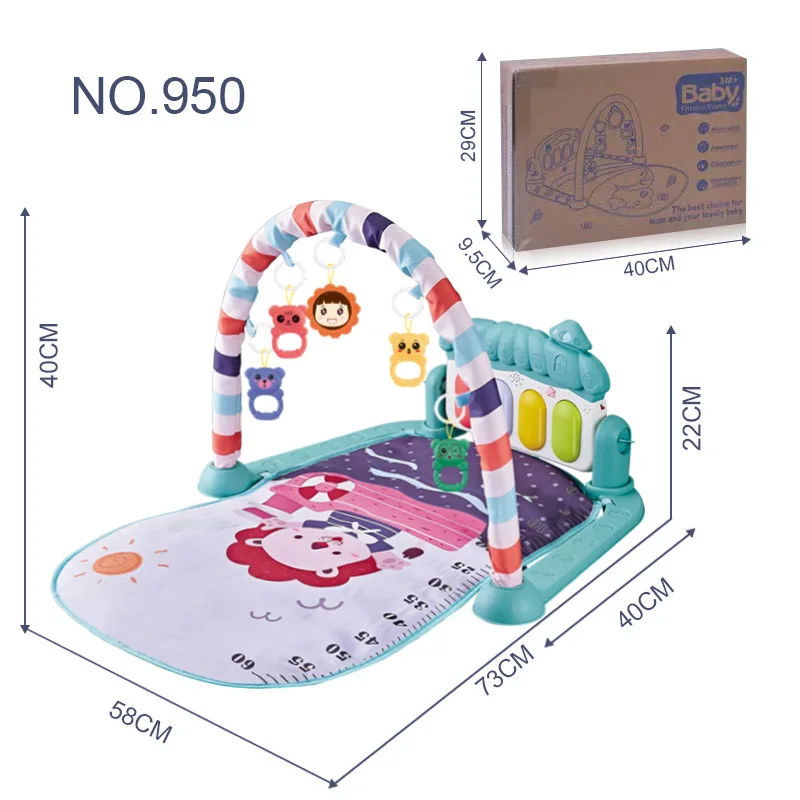 Wholesale Musical Piano Play Mat Game Colorful Kick N Play Piano Infant Activity Carpet Gym Baby PlayMat