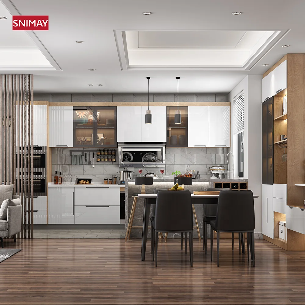 China Manufacturer High Quality Italian Luxury Wood Kitchen Cabinets